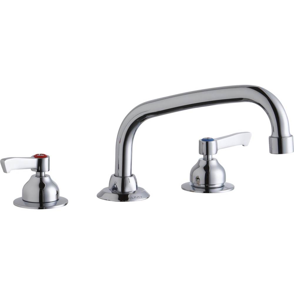 Elkay 8'' Centerset with Concealed Deck Faucet with 8'' Arc Tube Spout 2'' Lever Handles Chrome