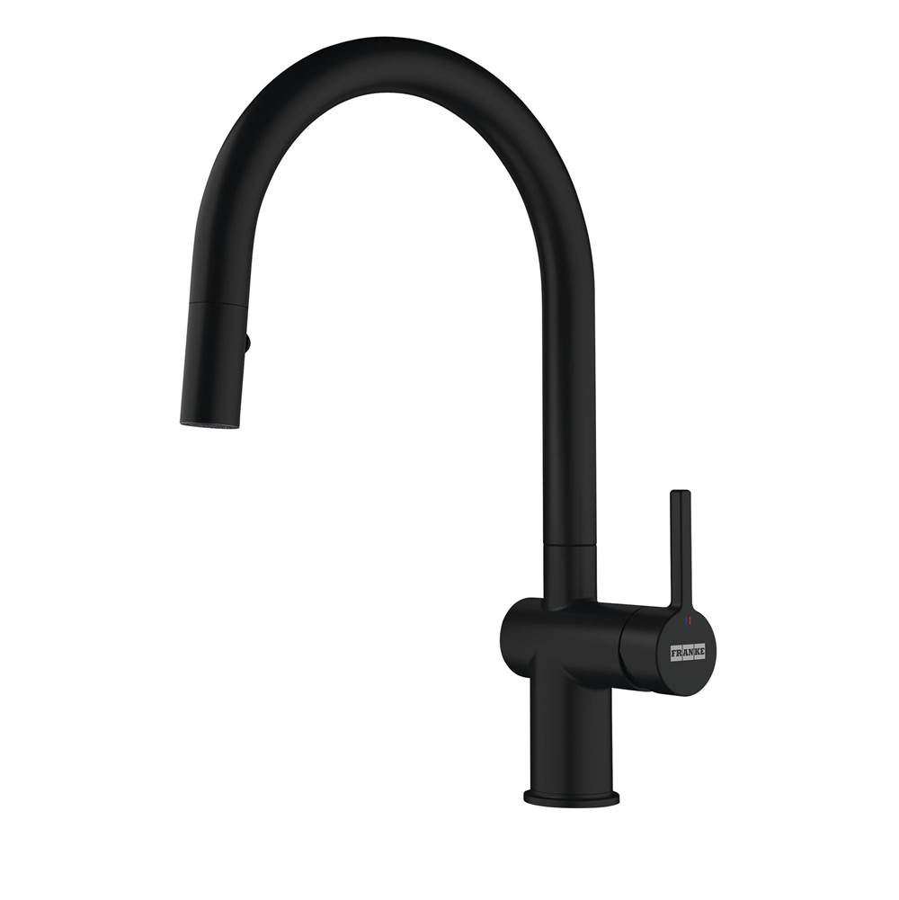 Franke 15.1-inch Single Handle Pull-Down Kitchen Faucet in Matte Black, ACT-PD-MBK